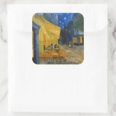 Sticker Carré Vincent van Gogh - Café Terrasse en soirée (Sac)