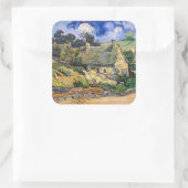 Sticker Carré Vincent Van Gogh - Chalets de chaume à Cordeville (Sac)