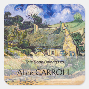 Sticker Carré Vincent Van Gogh - Chalets de chaume à Cordeville