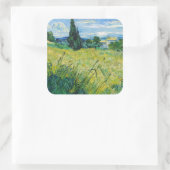 Sticker Carré Vincent van Gogh - Champ de blé vert avec Cypress (Sac)