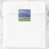 Sticker Carré Vincent van Gogh | Champs de roues sous Thunderclo (Sac)