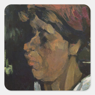 Sticker Carré Vincent van Gogh Chef d'un paysan néerlandais, 1