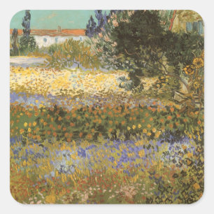 Sticker Carré Vincent van Gogh - Flower Garden