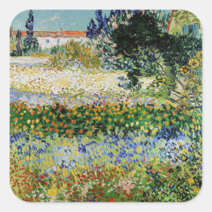 Sticker Carré Vincent van Gogh - Flower Garden
