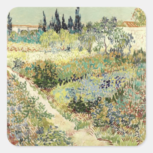 Sticker Carré Vincent Van Gogh Garden (Devant)