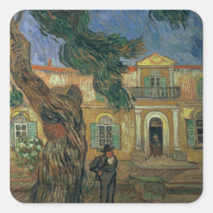 Sticker Carré Vincent van Gogh hôpital de   St Paul, St Remy