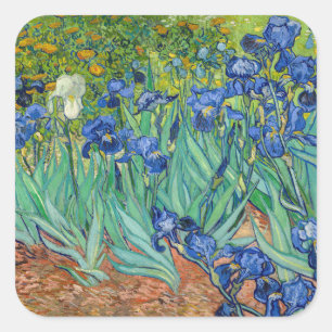 Sticker Carré Vincent Van Gogh - Iris