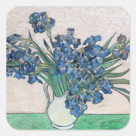 Sticker Carré Vincent van Gogh - Irises (Devant)