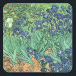 Sticker Carré Vincent van Gogh | Irises, 1889<br><div class="desc">Irises,  1889 | par Vincent van Gogh | Lieu de l'art : J. Paul Getty Museum,  Los Angeles,  USA | Artiste néerlandais | Numéro de collection d'images : BAL40070</div>