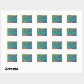 STICKER CARRÉ VINCENT VAN GOGH "IRISES" ENVELOPE SEAL (Feuille)