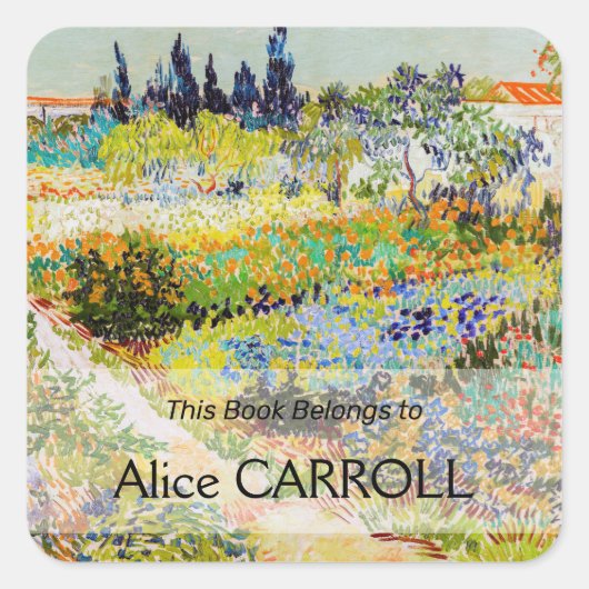 Sticker Carré Vincent van Gogh - Jardin à Arles (Devant)