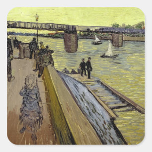 Sticker Carré Vincent van Gogh Le Pont de Trinquetaille Arles