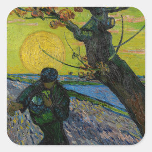 Sticker Carré Vincent van Gogh - Le Semeur