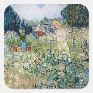 Sticker Carré Vincent van Gogh - Mademoiselle Gachet dans son ja