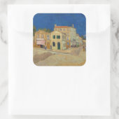 Sticker Carré Vincent van Gogh - Maison Jaune / Rue (Sac)