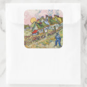 Sticker Carré Vincent van Gogh - Maisons et figure (Sac)
