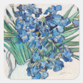 Sticker Carré Vincent van Gogh - Nature morte : Vase avec iris (Devant)