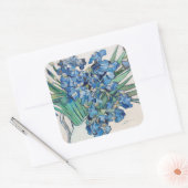 Sticker Carré Vincent van Gogh - Nature morte : Vase avec iris (Enveloppe)