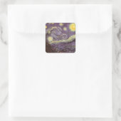 Sticker Carré Vincent van Gogh - Nuit étoilée (Sac)