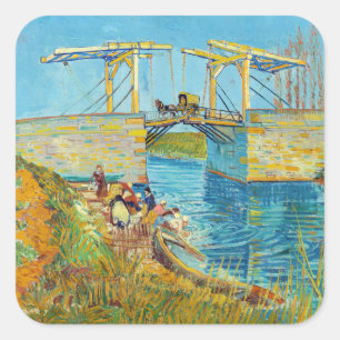 Sticker Carré Vincent van Gogh - Pont de Langlois à Arles #1