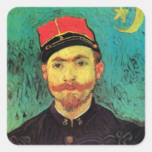 Sticker Carré Vincent Van Gogh - Portrait de Milliet - Beaux-Art