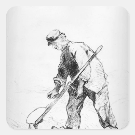 Sticker Carré Vincent van Gogh | Reaper (Devant)