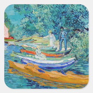 Sticker Carré Vincent van Gogh - Rive de l'Oise à Auvers
