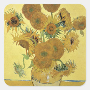Sticker Carré Vincent van Gogh   Tournesols, 1888