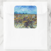 Sticker Carré Vincent van Gogh - Vignoble vert (Sac)