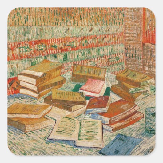 Sticker Carré Vincent van Gogh | Yellow Books, 1887 (Devant)