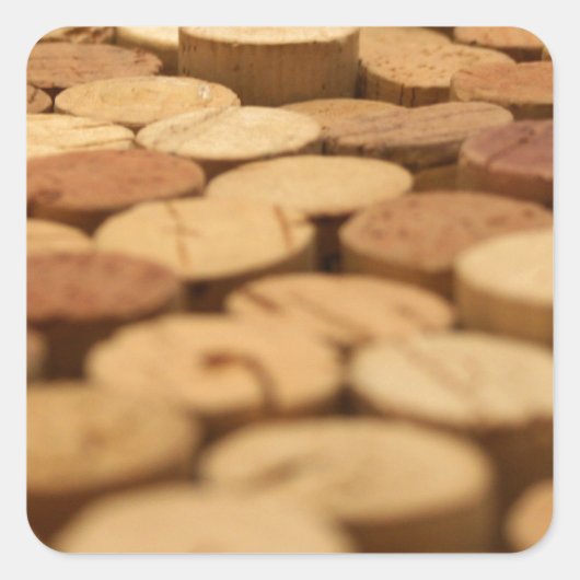 Sticker Carré Vins Corks (Devant)