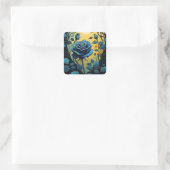Sticker Carré Vins Roses bleus 2 (Sac)