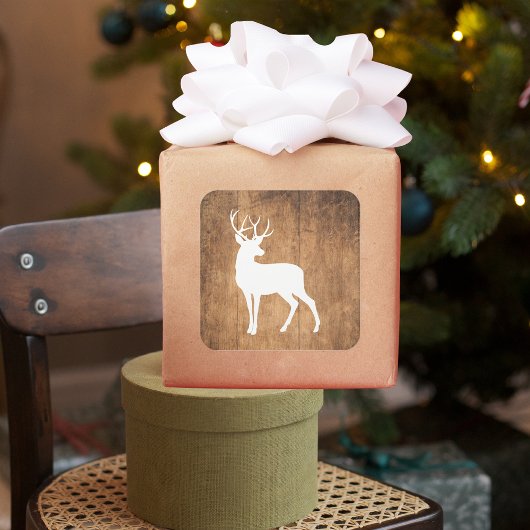 Sticker Carré Vintaga Beauté Bois & Cerfs