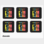 Sticker Carré Vintage (Feuille)