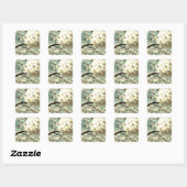 Sticker Carré Vintage (Feuille)
