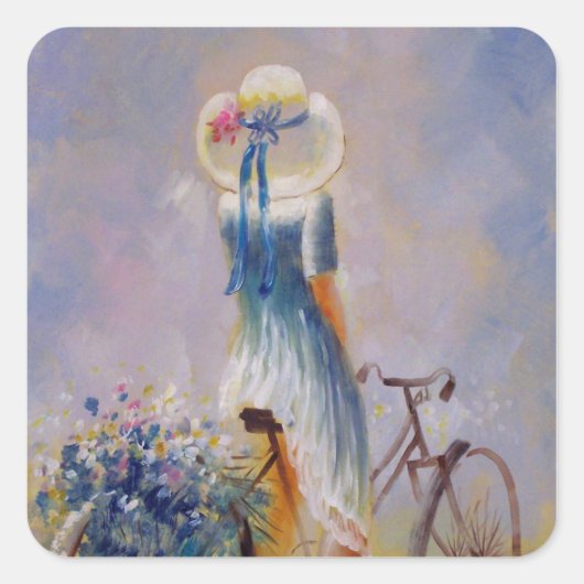 Sticker Carré vintage (Devant)