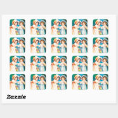Sticker Carré Vintage (Feuille)