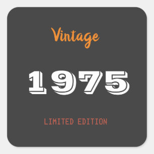 Sticker Carré Vintage 1975 édition limitée 50e anniversaire
