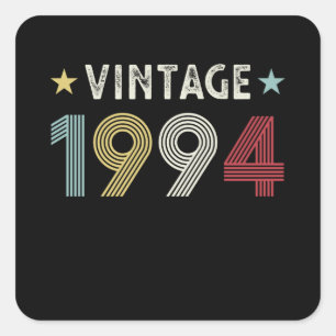 Sticker Carré Vintage 1994 30e cadeau d'anniversaire 30 ans