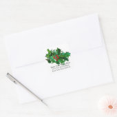 Sticker Carré Vintage Bough of Holly Christmas (Enveloppe)