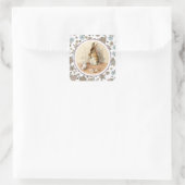 Sticker Carré Vintage Bunny Pâques (Sac)