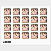 Sticker Carré Vintage Easter Greetings (Feuille)