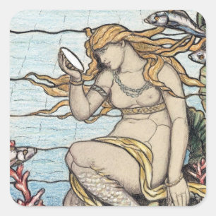 Sticker Carré Vintage Elihu Vedder Mermaid Vendu
