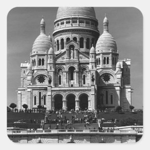 Sticker Carré Vintage France Paris Basilique du Sacré Coeur