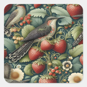 Sticker Carré Vintage Fruit Motif Papier peint