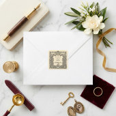 Sticker Carré Vintage Gothic Arch Heraldic Crest Wedding 