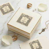 Sticker Carré Vintage Gothic Arch Heraldic Crest Wedding 