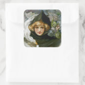 Sticker Carré Vintage Halloween (Sac)