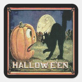 Sticker Carré Vintage Halloween (Devant)