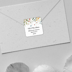 Sticker Carré Vintage Hollandais Still Life Floral Aquarelle Adr